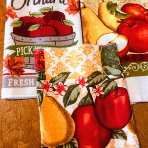 Apple/Pear Crochet Hanging Towels