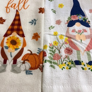 Gnomes Crochet Towels
