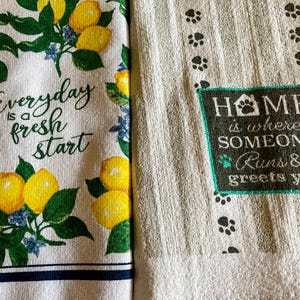 Toallas colgantes de crochet Limones, Hogar