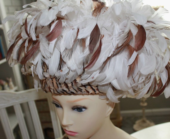 Vintage Ms Divine Designer Tagged Wool And Feathe… - image 3