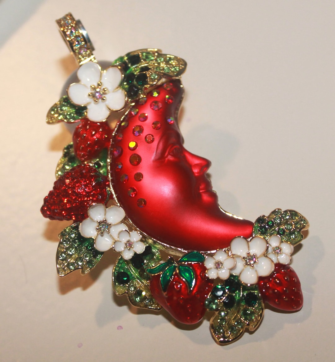Kirks Folly Strawberry Moon Goddess Enhancer Pendant Etsy