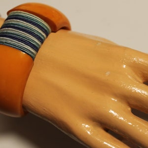 Vintage Bakelite Butterscotch Cuff Bracelet RARE