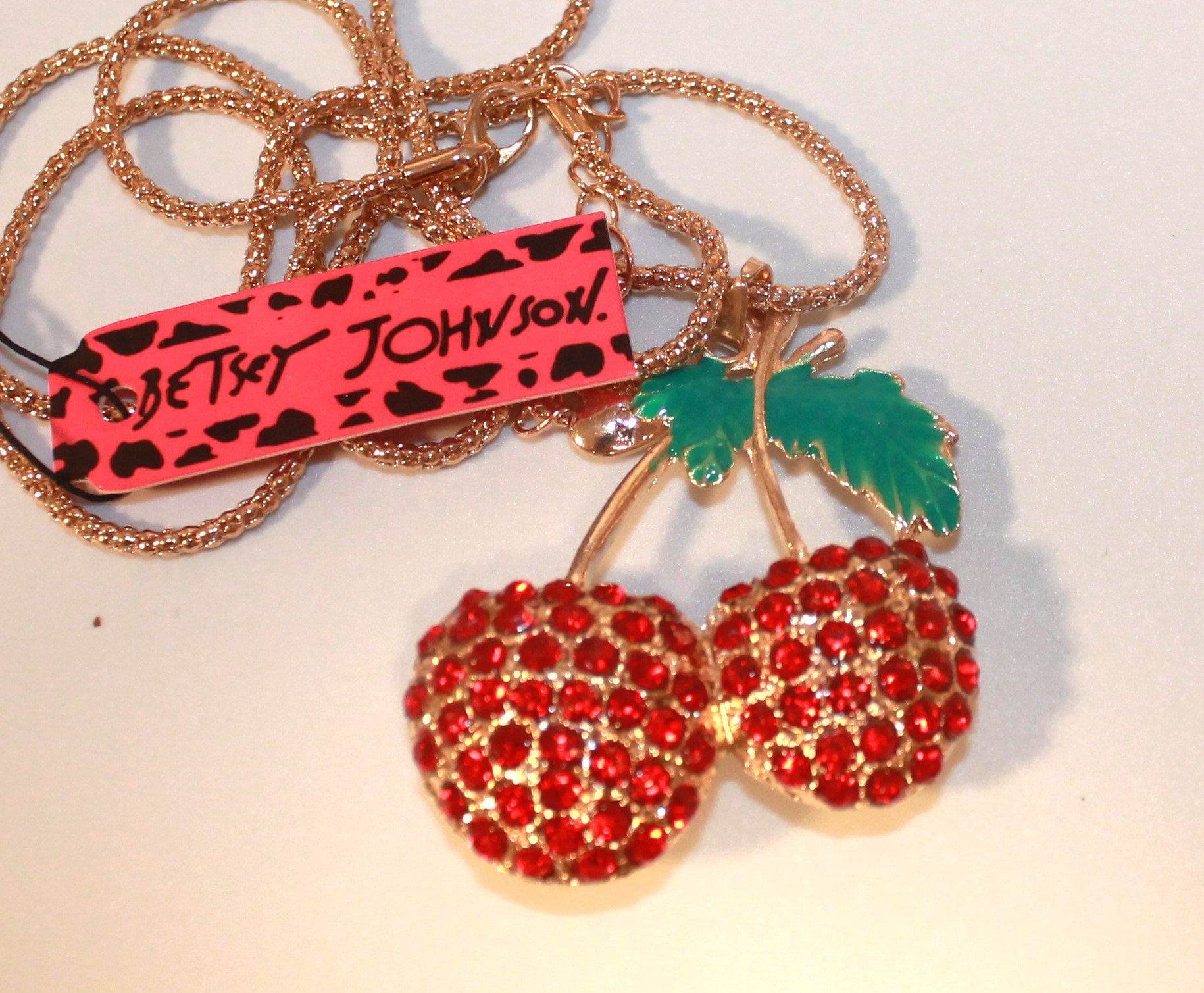 Betsey johnson cherry necklace best sale