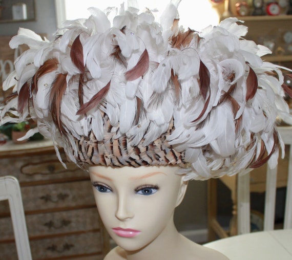 Vintage Ms Divine Designer Tagged Wool And Feathe… - image 2