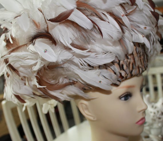 Vintage Ms Divine Designer Tagged Wool And Feathe… - image 4