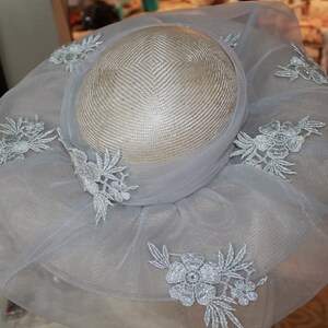 Vintage Mr John Moderne New York Paris Lavender and Floral Designer Tagged Hat RARE