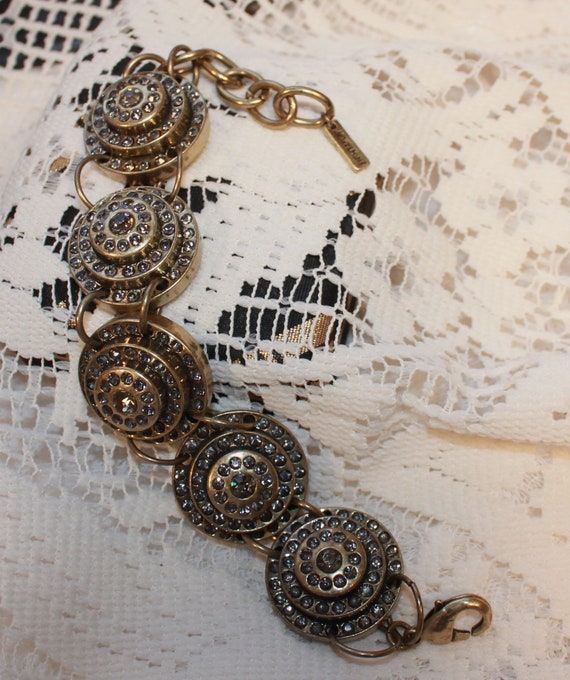 Vintage Jewelmint Boho Hipster Rhinestone Bracelet