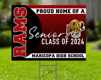 Customizable High School Senior Yard Sign | Proud Home of Senior Yard Sign | Class of 2024 High School Senior