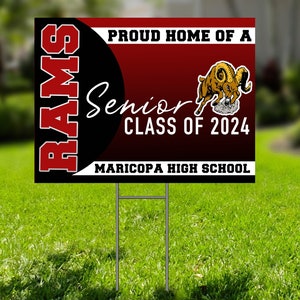 Customizable High School Senior Yard Sign | Proud Home of Senior Yard Sign | Class of 2024 High School Senior