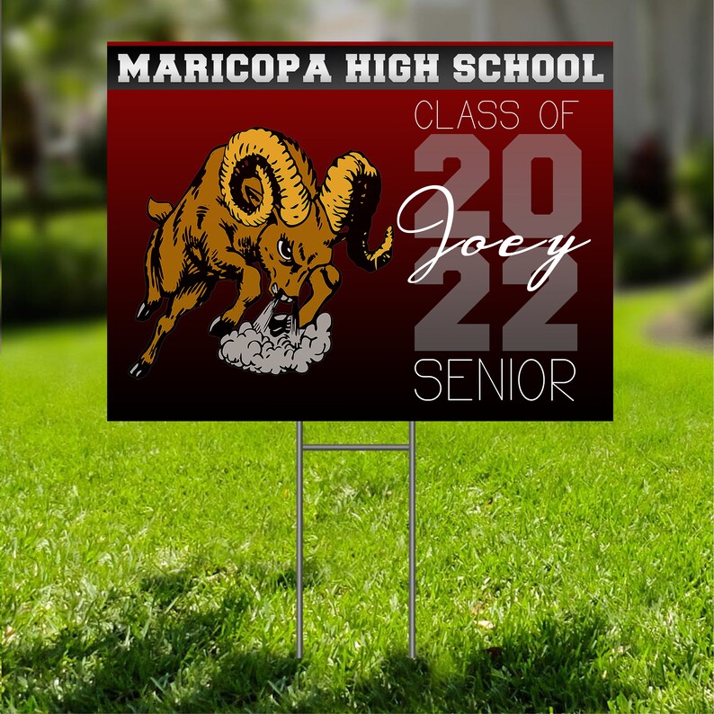Customizable High School Senior Yard Sign Class of 2022 High Etsy