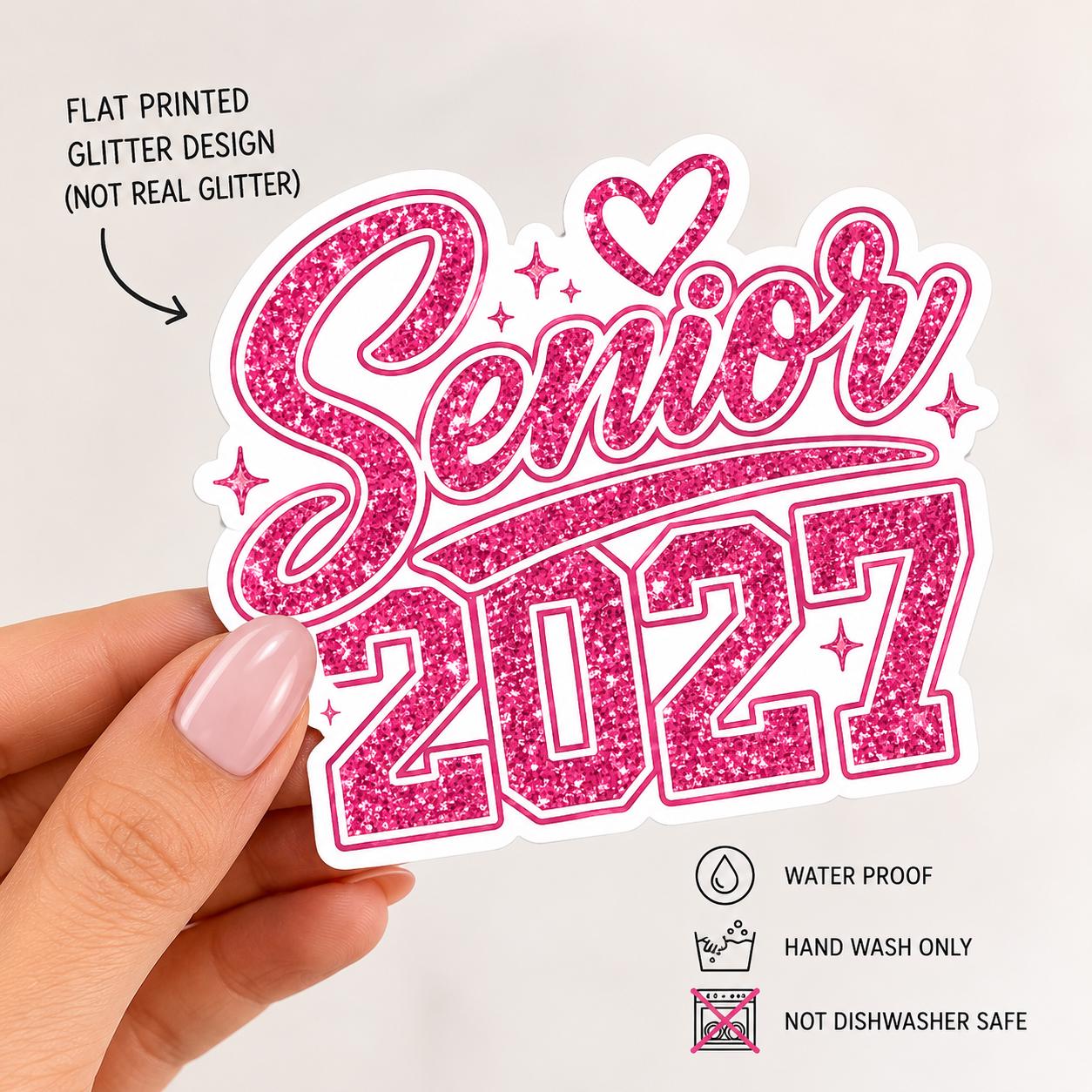 Senior 2027 Glitter Sticker | Class of 2027 Sticker | Vinyl Sticker ...