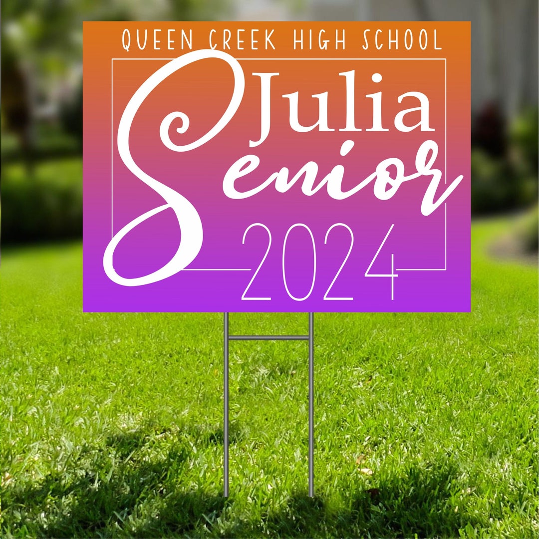 2024 Senior Custom Yard Sign High School Senior Grad Etsy