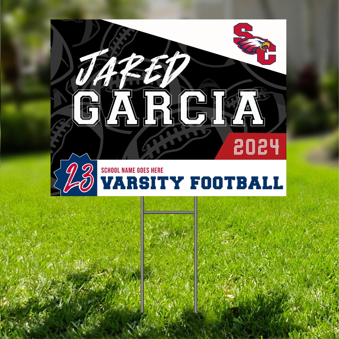 Custom Sports Yard Sign High School Sports Customizable Yard Sign Etsy