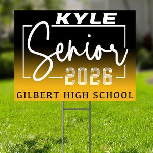 Enseigne de jardin personnalisée senior 2026 | Diplômé du secondaire