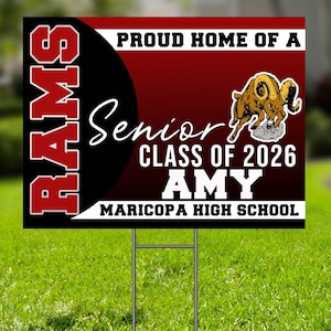 Customizable High School Senior Yard Sign | Proud Home of Senior Yard Sign | Class of 2026 High School Senior