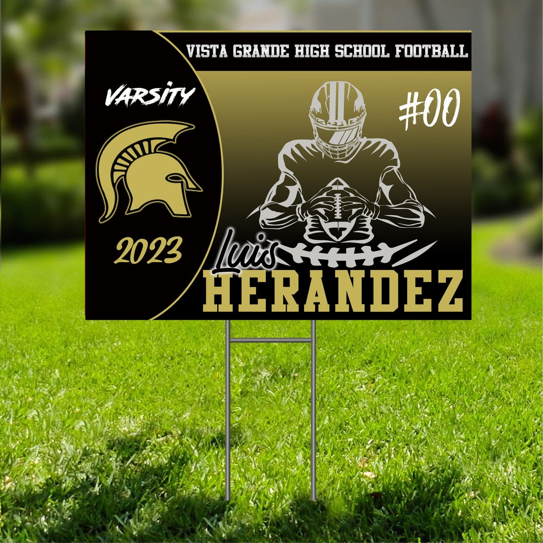 Customizable High School Sports Yard Sign Custom Yard Sign Sports Etsy