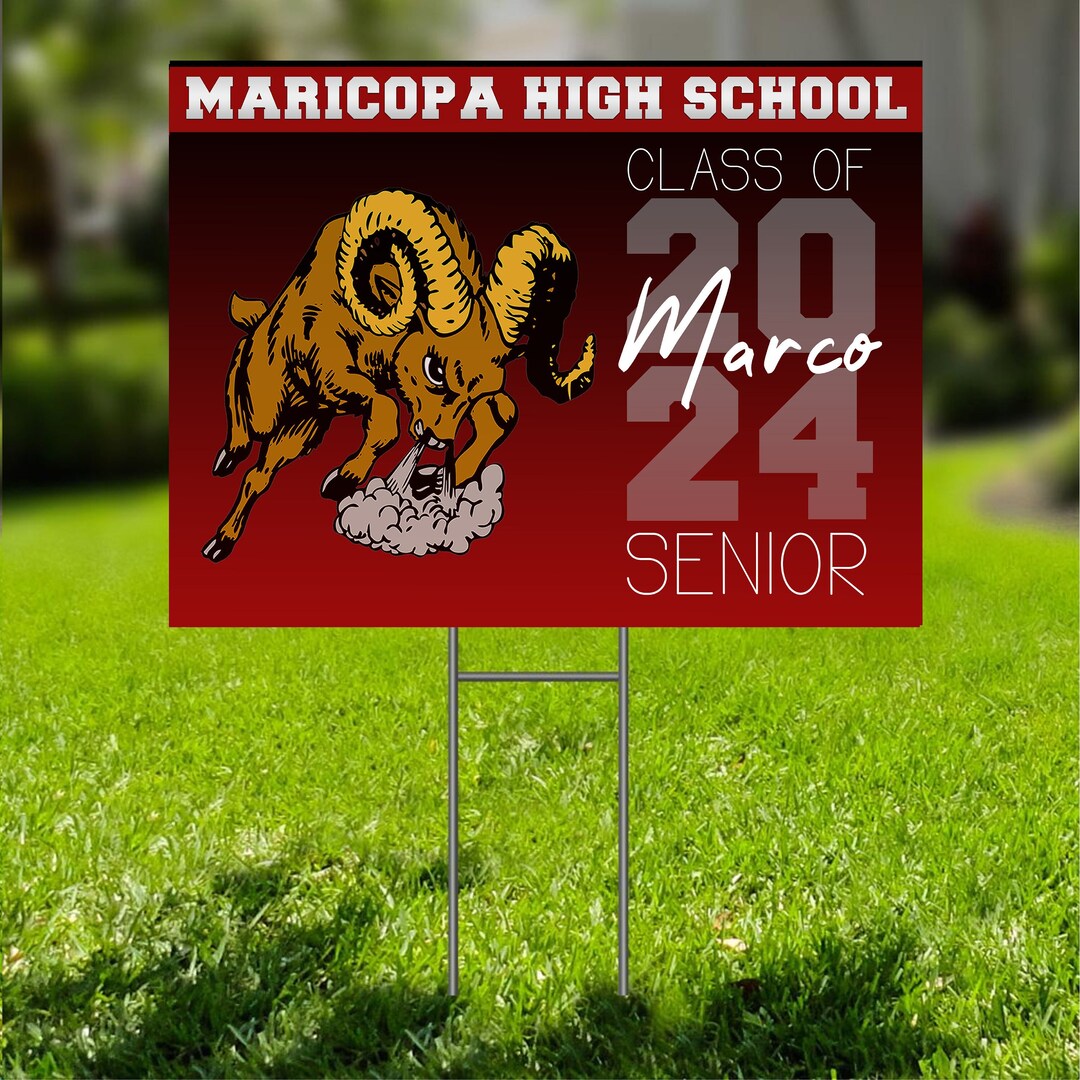 Customizable High School Senior Yard Sign Class of 2024 High School