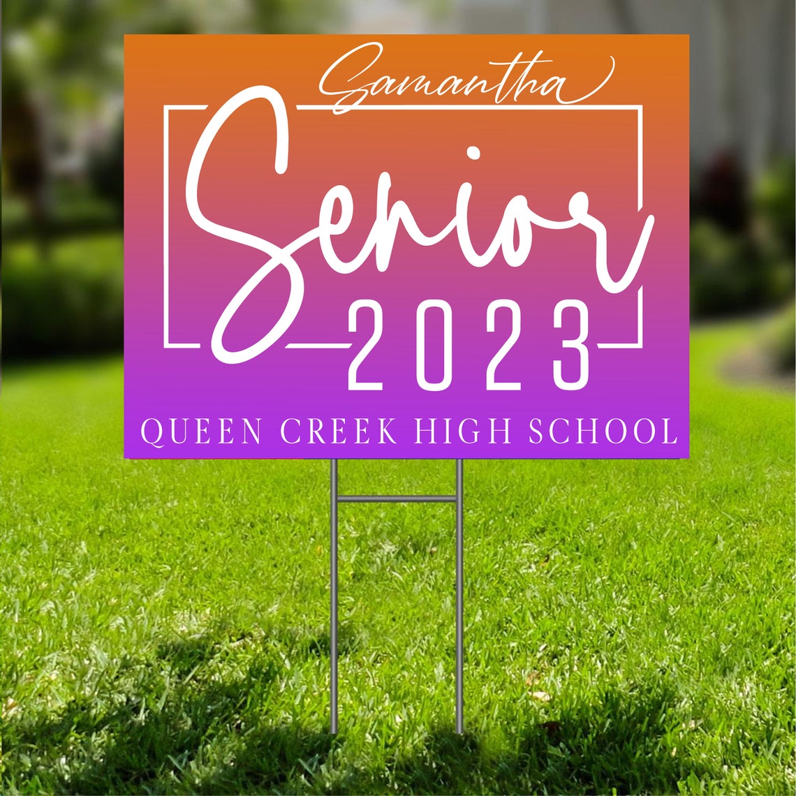 2023 Senior Custom Yard Sign High School Senior Grad Etsy