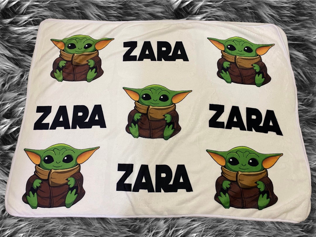Yoda Baby Blanket Personalized Baby Blankets Etsy