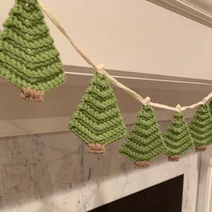 Crochet Holiday Tree Garland