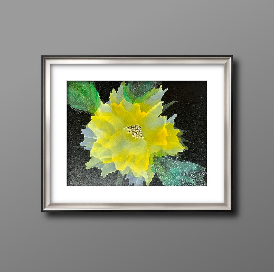 Original Abstract Alcohol Ink Flower Art