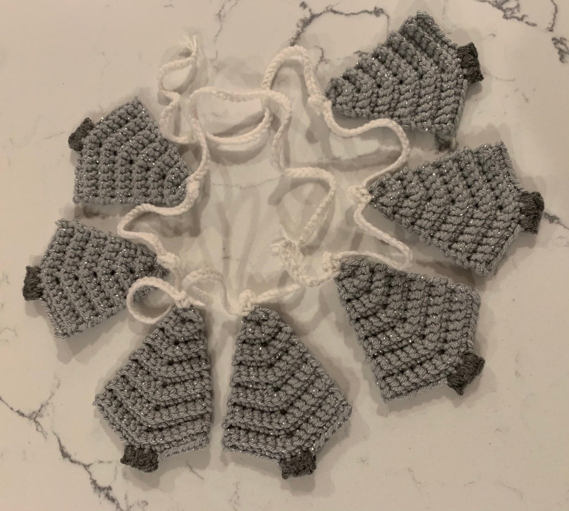 Crochet Holiday Tree Garland Etsy