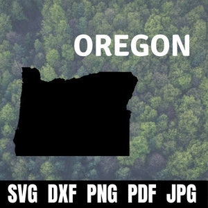 Oregon SVG Clip-Art-Dateien | Mahagoni Silhouette Schnittdateien | Vektordateien | Rostfrei Vektor | Oregon Karte | Basteln & Collage | DXF | PNG | Zustand
