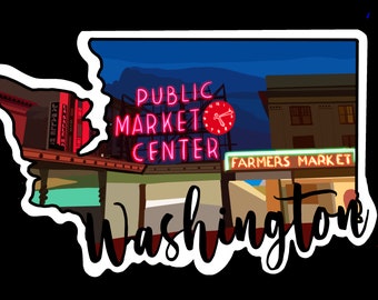 Pike Place Market Seattle, Washington Sticker