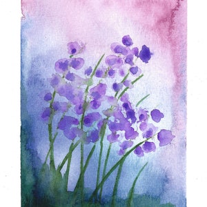 Lavendelblüten Geschenkkarte - Set von 10 Aquarelldrucken