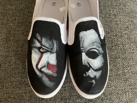 Horror themed slip ons Art Slip-on Shoes - Etsy main image 4