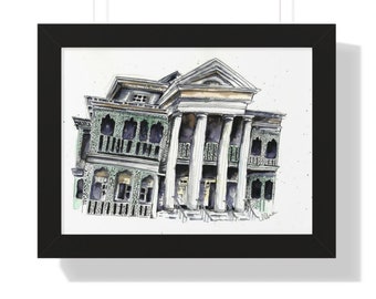 Haunted Mansion Watercolor Print | Theme Park Fine Art