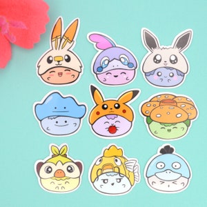 Mochi Cosplay Vinyl Sticker Pack - Cute Waterproof Stickers - Decals for laptop - Game Console – Waterbottle