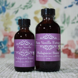 White Rum Vanilla Extract: Madagascar Vanilla Bean, Homemade