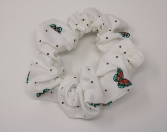 Butterfly Hair Ties, Butterfly Scrunchie, 100% Cotton, Matchs personal face mask