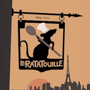 Ratatouille Movie Poster | Minimalist Movie Poster | Brad Bird | Vintage Retro Art Print | Custom Poster | Wall Art Print | Home Decor