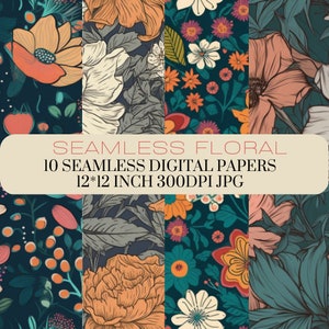 Floral Seamless Pattern Bundle