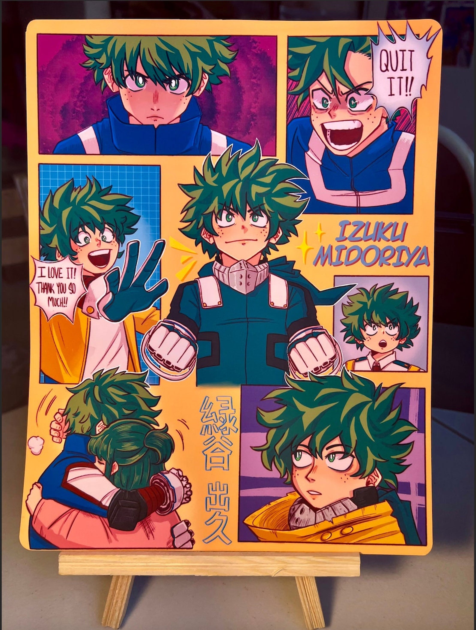 Izuku Midoriya Manga Panel Print my Hero Academia / Boku No | Etsy