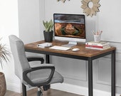 Writing Desk with Stable Metal Frame, 47.2 Inc Multifunctional Table, Secretary Desk, Mid Century Desk, Gaming Desk, Office Desk