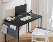 47 39 39 Computer Desk Home Office Desk Storage Bag, Simple Writing Desk Work Desk, Secretary Desk, Mid Century Desk, Gaming Desk, Office Desk