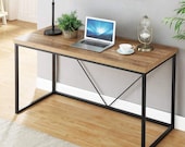 Rustic Industrial Computer Desk,Wood and Metal Writing Desk, Vintage PC Table, Secretary Desk, Mid Century Desk, Gaming Desk, Office Desk
