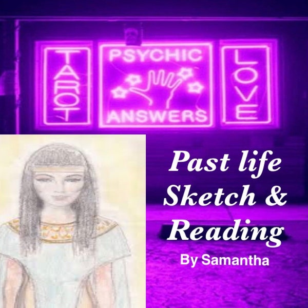 Past Life Sketch and detailed psychic reading! (Delivered Same day)