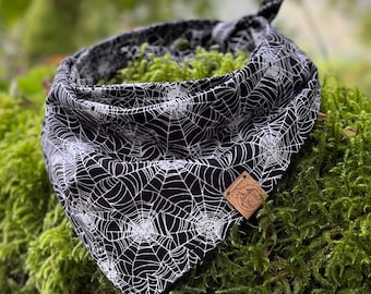 Cobweb | Halloween Dog Bandana | Dog Bandana | Durable Dog accessory | Tie-on bandana | Dog Gift