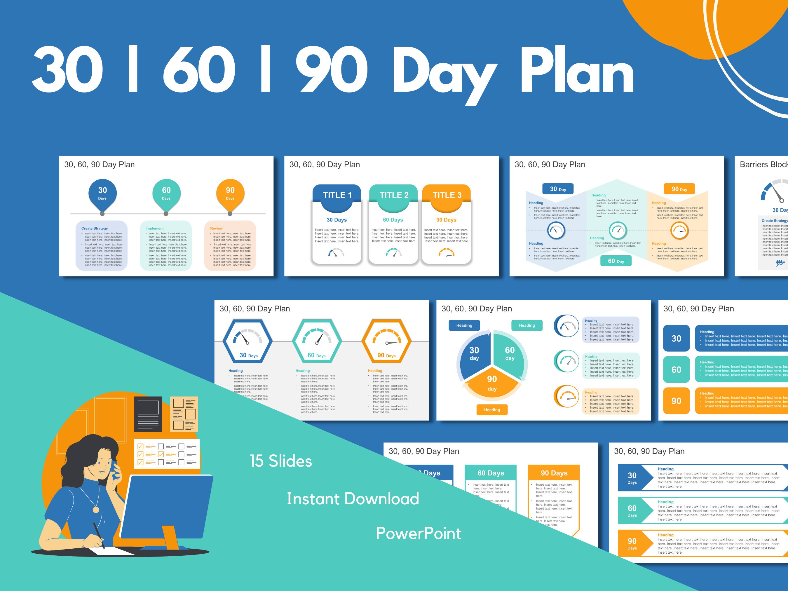 30 60 90 Day Plan Template Powerpoint