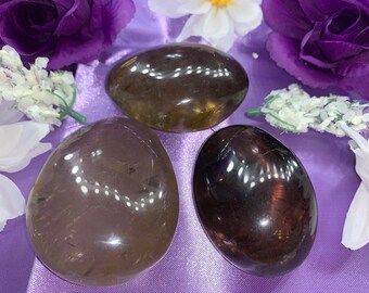 Smoky Quartz Palm Stone