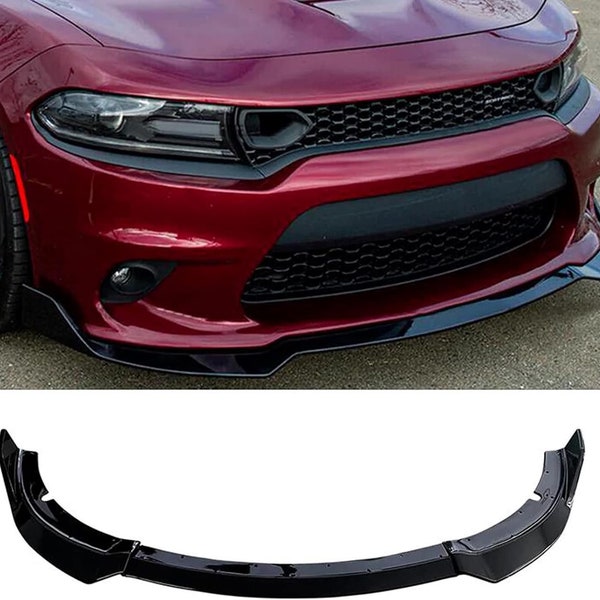 Dodge Charger SRT Scat Pack Front Bumper Splitter Spoiler Lip Gloss Black 2015+