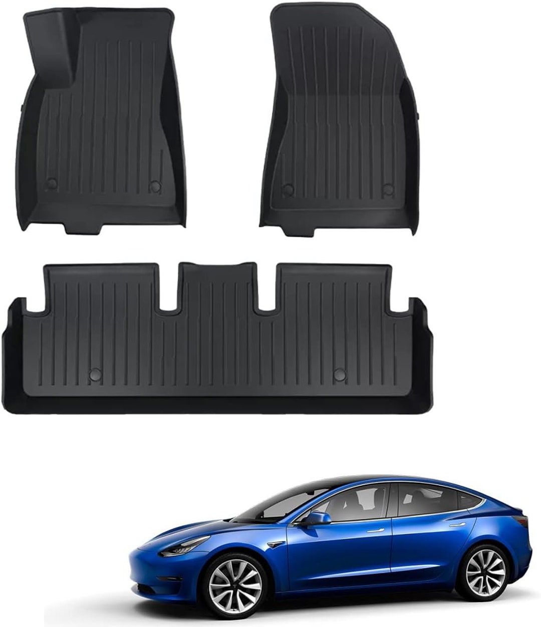 Tesla Model 3 All Weather Floor Mats Waterproof Antislip Mats Carpets