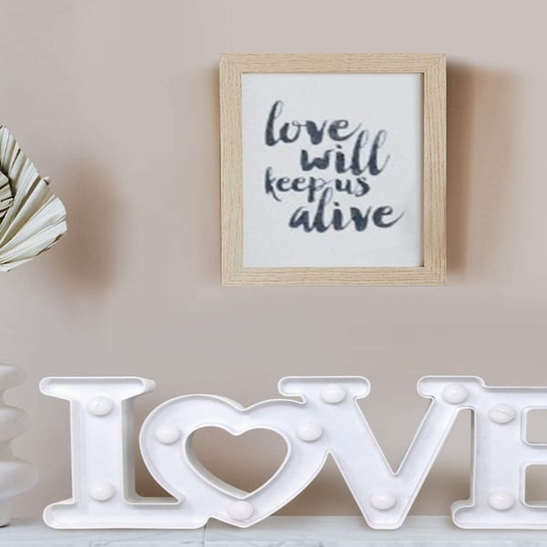 Love Sign Decoration – Table Top Decor for Valentines Day – Wedding Decorations – Marquee Light Up Signs(White) - CHEERİN