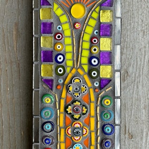 Mixed media mosaic Doodle in Rainbow Colors image 6