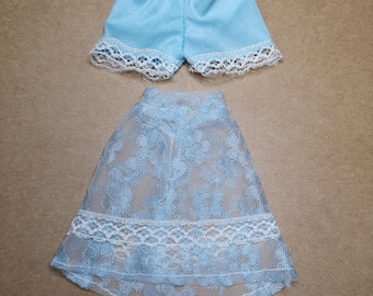 Outfit only - no doll - Pedigree Sindy doll parts of outfit Baby Blue 1980
