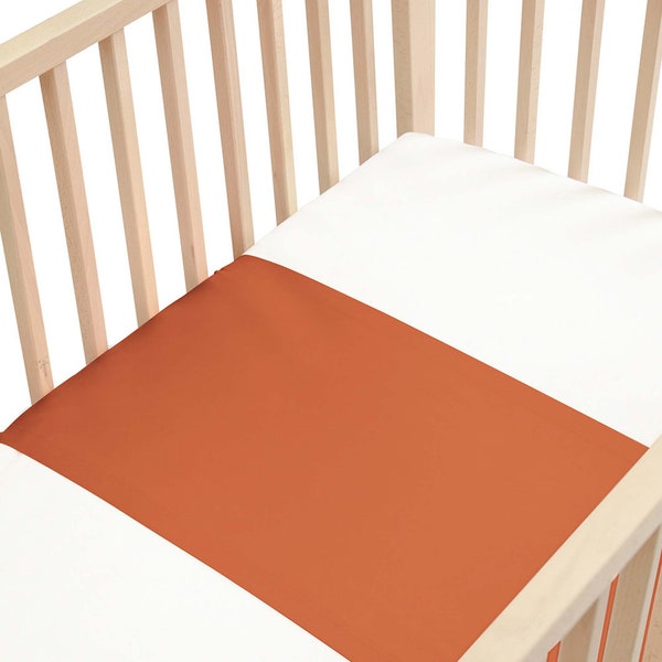 Silk Sleeve For Cribs - Terracotta Brown | 25 Momme 100% Mulberry  Silk | No More Baby Bald Spots or Newborn Hair Loss | SIDS Safe Design